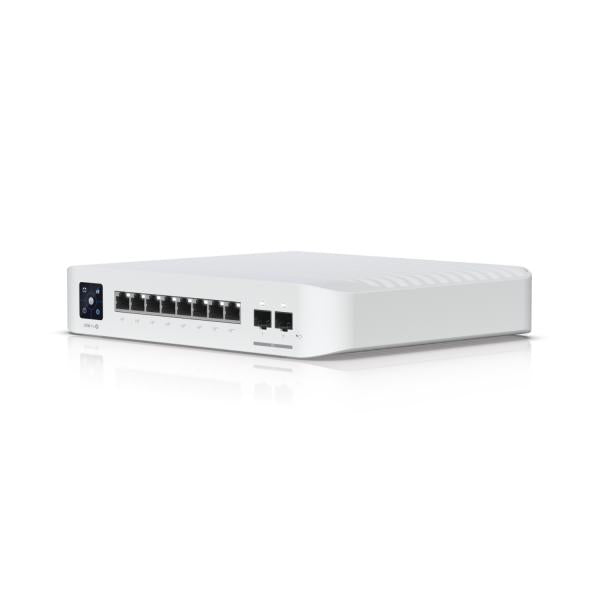 Ubiquiti Pro 8 PoE Gestito L3 Gigabit Ethernet [10/100/1000] Supporto Power over Ethernet [PoE] Bianco (Ubiquiti UniFi Switch USW-PRO-8-POE - Switch - L3 - gestito - 2 x 10/100/1000 [PoE++] + 2 x 10Gb Ethernet SFP+ + 6 x 10/100/1000 [PoE+] - montaggi...