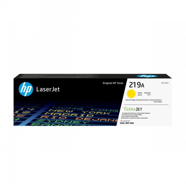 HP Cartuccia toner originale LaserJet 219A giallo (HP 219A YELLOW TONER CARTRIDGE 1200 PAGE YIELD)HpW2192A