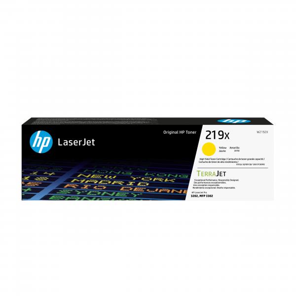 HP Cartuccia toner originale ad alta capacità LaserJet 219X giallo (OEM HP W2192X/219X Yellow Toner Cartridge)HpW2192X