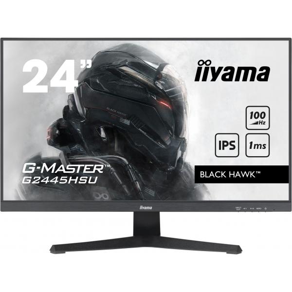 Iiyama G-MASTER Monitor PC 61 cm [24] 1920 x 1080 Pixel Full HD LED Nero (iiyama G-MASTER G2445HSU-B1 24 inch IPS Monitor, Full HD, 1ms, HDMI, DisplayPort, USB Hubx2, Freesync, 100Hz, Speakers, Black, Internal PSU, VESA)Iiyama4948570122738G2445HSU-B1