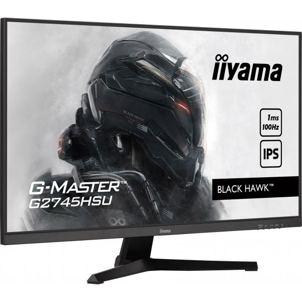 Iiyama G-MASTER Monitor PC 68,6 cm [27] 1920 x 1080 Pixel Full HD LED Nero (iiyama G-MASTER G2745HSU-B1 27 inch IPS Monitor, Full HD, 1ms, HDMI, DisplayPort, USB Hub, Freesync, 100Hz, Speakers, Black, Internal PSU, VESA)Iiyama4948570122752G2745HSU-B1