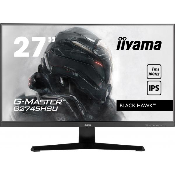 Iiyama G-MASTER Monitor PC 68,6 cm [27] 1920 x 1080 Pixel Full HD LED Nero (iiyama G-MASTER G2745HSU-B1 27 inch IPS Monitor, Full HD, 1ms, HDMI, DisplayPort, USB Hub, Freesync, 100Hz, Speakers, Black, Internal PSU, VESA)Iiyama4948570122752G2745HSU-B1