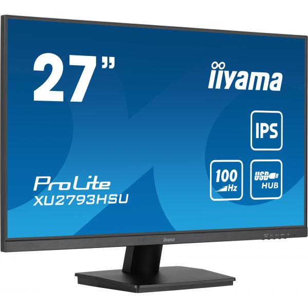 Iiyama ProLite Monitor PC 68,6 cm [27] 1920 x 1080 Pixel Full HD LED Nero (27 PROLITE XU2793HSU-B6 IPS Monitor - 27 Black IPS LED Monitor Full HD DisplayPort USB and HDMI)Iiyama4948570123056XU2793HSU-B6