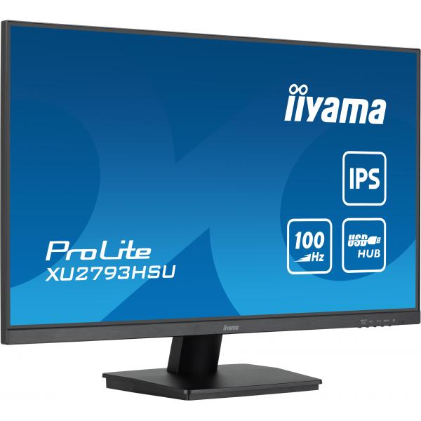 Iiyama ProLite Monitor PC 68,6 cm [27] 1920 x 1080 Pixel Full HD LED Nero (27 PROLITE XU2793HSU-B6 IPS Monitor - 27 Black IPS LED Monitor Full HD DisplayPort USB and HDMI)Iiyama4948570123056XU2793HSU-B6