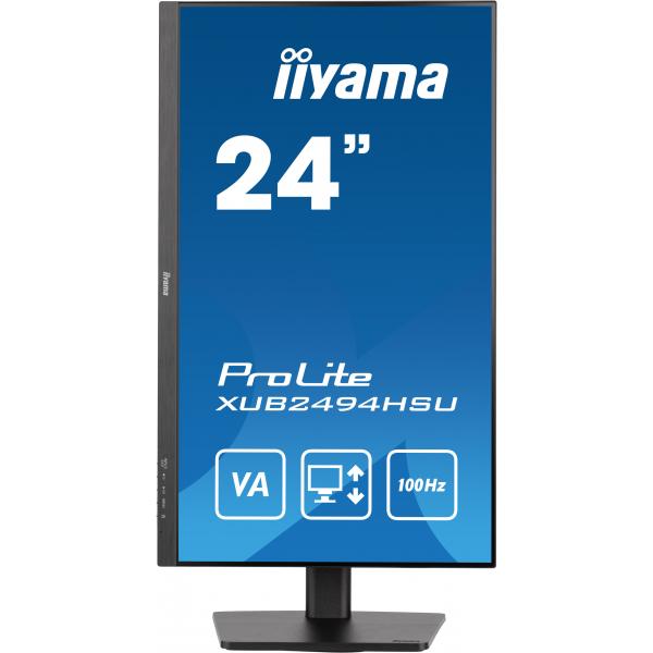 Iiyama ProLite Monitor PC 60,5 cm [23.8] 1920 x 1080 Pixel Full HD LED Nero (iiyama ProLite XUB2494HSU-B6 24' Full HD Desktop Monitor)Iiyama4948570122660XUB2494HSU-B6