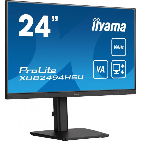 Iiyama ProLite Monitor PC 60,5 cm [23.8] 1920 x 1080 Pixel Full HD LED Nero (iiyama ProLite XUB2494HSU-B6 24' Full HD Desktop Monitor)Iiyama4948570122660XUB2494HSU-B6