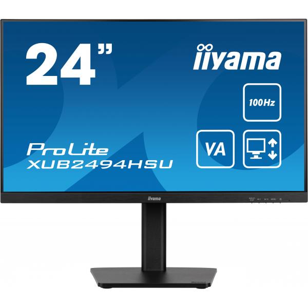 Iiyama ProLite Monitor PC 60,5 cm [23.8] 1920 x 1080 Pixel Full HD LED Nero (iiyama ProLite XUB2494HSU-B6 24' Full HD Desktop Monitor)Iiyama4948570122660XUB2494HSU-B6