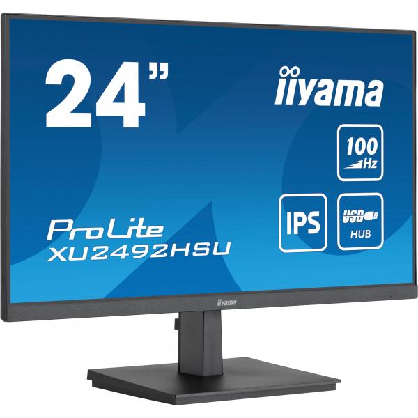 Iiyama ProLite Monitor PC 60,5 cm [23.8] 1920 x 1080 Pixel Full HD LED Nero (iiyama XU2492HSU-B6 24 IPS LCD)Iiyama4948570122585XU2492HSU-B6