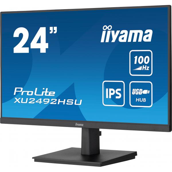 Iiyama ProLite Monitor PC 60,5 cm [23.8] 1920 x 1080 Pixel Full HD LED Nero (iiyama XU2492HSU-B6 24 IPS LCD)Iiyama4948570122585XU2492HSU-B6