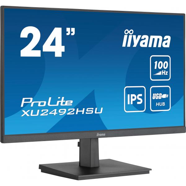 Iiyama ProLite XU2492HSU-B6 Monitor PC 60,5 cm [23.8] 1920 x 1080 Pixel Full HD LED Nero (XU2492HSU-B6 24IN FHD ETE IPS P)Iiyama4948570122585XU2492HSU-B6