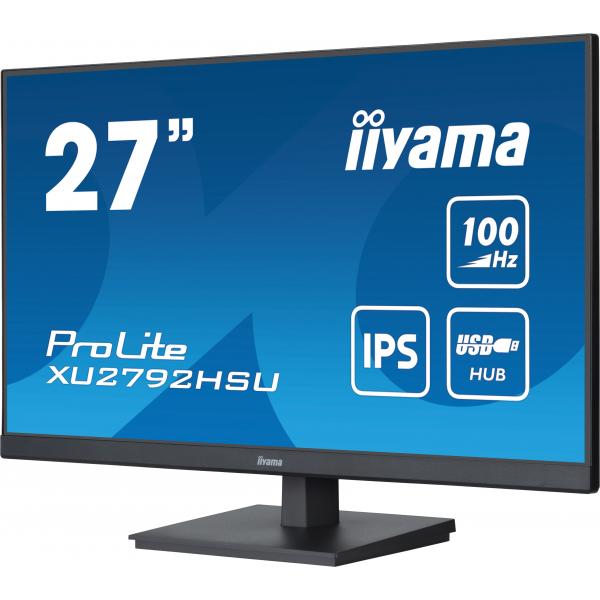 Iiyama ProLite Monitor PC 68,6 cm [27] 1920 x 1080 Pixel Full HD LED Nero (XU2792HSU-B6 27IN ULTRA THIN - IPS PANEL 1920X1080 100HZ 0.4MS)Iiyama4948570122608XU2792HSU-B6