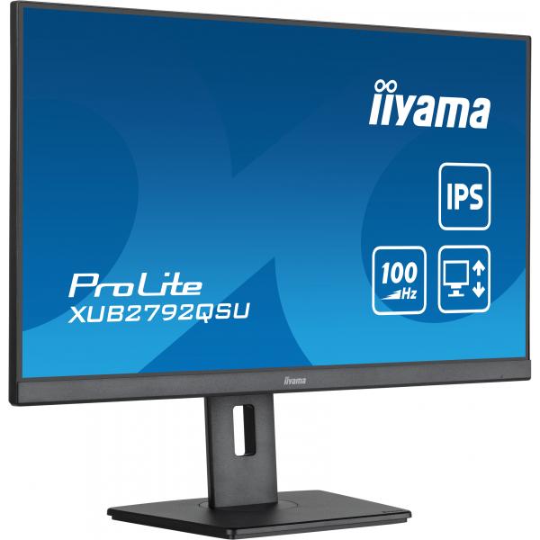 Iiyama ProLite Monitor PC 68,6 cm [27] 2560 x 1440 Pixel Full HD LED Nero (XUB2792QSU-B6 27IN ULTRA THIN - IPS PANEL 2560X1440 100HZ 0.4MS)IiyamaXUB2792QSU-B6