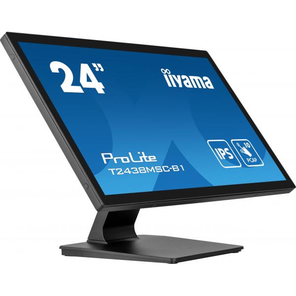 Iiyama ProLite Monitor PC 60,5 cm [23.8] 1920 x 1080 Pixel Full HD LED Touch screen Nero (T2438MSC-B1 23.8IN IPS 10P TOUC - 1920X1080 525CD DP HDMI SPEAKER)Iiyama4948570122905T2438MSC-B1