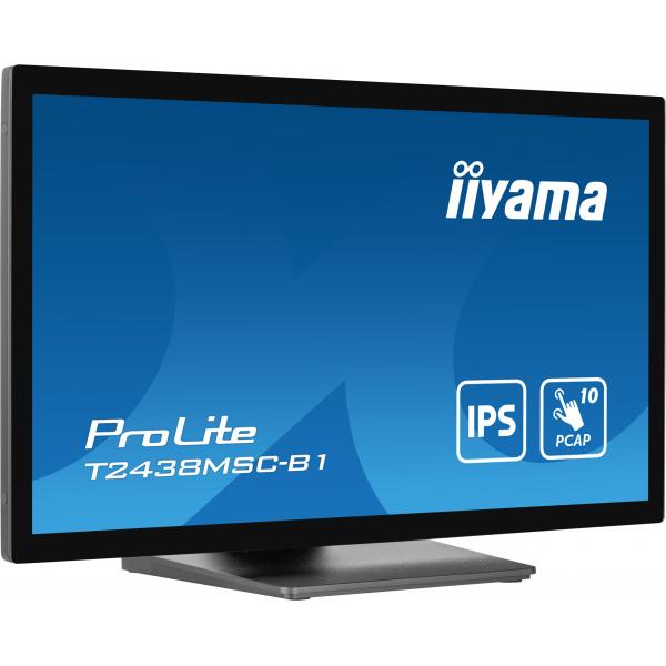 Iiyama ProLite Monitor PC 60,5 cm [23.8] 1920 x 1080 Pixel Full HD LED Touch screen Nero (T2438MSC-B1 23.8IN IPS 10P TOUC - 1920X1080 525CD DP HDMI SPEAKER)Iiyama4948570122905T2438MSC-B1