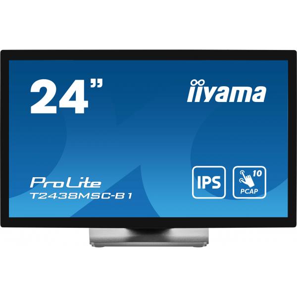 Iiyama ProLite Monitor PC 60,5 cm [23.8] 1920 x 1080 Pixel Full HD LED Touch screen Nero (T2438MSC-B1 23.8IN IPS 10P TOUC - 1920X1080 525CD DP HDMI SPEAKER)Iiyama4948570122905T2438MSC-B1