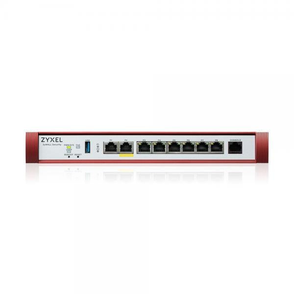Zyxel USG Flex 100HP firewall [hardware] Desktop 3 Gbit/s (Zyxel ZyWALL USG FLEX 100HP - Firewall - 8 porte - 1GbE - gestito da cloud)ZyxelUSGFLEX100HP-EU0101F
