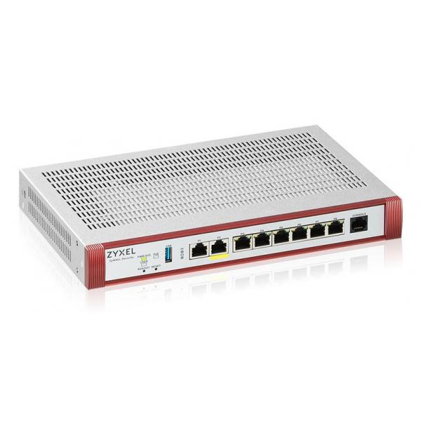 Zyxel USG Flex 100HP firewall [hardware] Desktop 3 Gbit/s (Zyxel ZyWALL USG FLEX 100HP - Firewall - 8 porte - 1GbE - gestito da cloud)ZyxelUSGFLEX100HP-EU0101F
