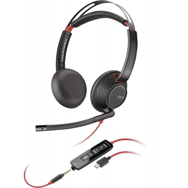 HP Poly Blackwire C5220 Stereo Headset with 3.5mm jack and USB AdaptorHp Poly5715063257340HPC5220