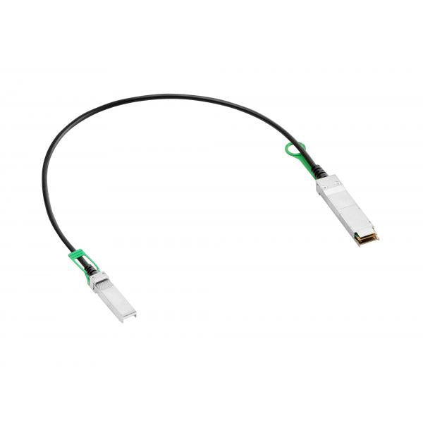 HPE Aruba Networking 50G QSFP56 to SFP56 0.65m DAC Cable (HPE ARUBA 50G QSFP TO SFP56 0.65M,DAC CABLE)HpeS1J07A
