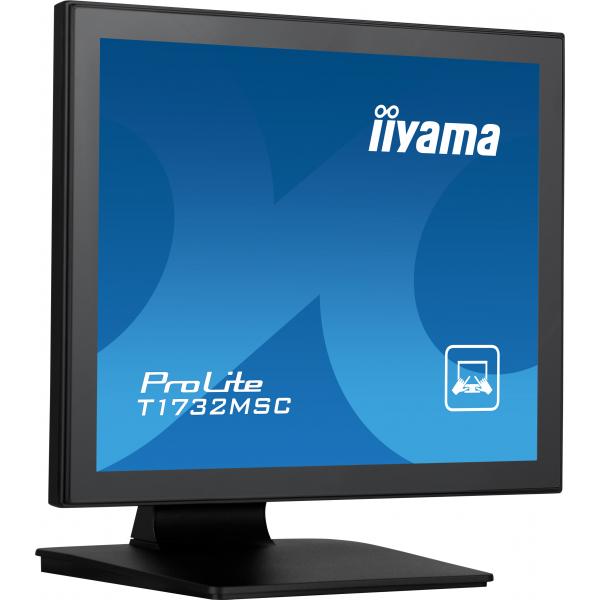 Iiyama ProLite T1732MSC-B1SAG Monitor PC 43,2 cm [17] 1280 x 1024 Pixel Full HD LED Touch screen Da tavolo Nero (iiyama ProLite T1732MSC-B1SAG 17' PCAP 10pt Touch Screen with AntiGlare Coating)Iiyama4948570122158T1732MSC-B1SAG