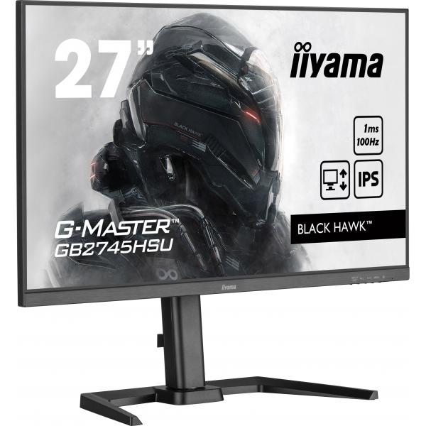 Iiyama G-MASTER GB2745HSU-B1 Monitor PC 68,6 cm [27] 1920 x 1080 Pixel Full HD LED Nero (27 G-Master GB2745HSU-B1 Monitor - 27 Black G-Master Black Hawk Gaming Monitor Height Adjustable DisplayPort USB and HDMI)Iiyama4948570122769GB2745HSU-B1