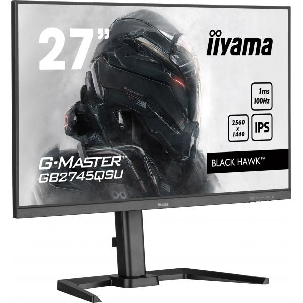 Iiyama G-MASTER GB2745QSU-B1 Monitor PC 68,6 cm [27] 2560 x 1440 Pixel 2K Ultra HD LED Nero (iiyama G-Master GB2745QSU-B1 Black Hawk 27' IPS 1ms Gaming Monitor)Iiyama4948570122783GB2745QSU-B1