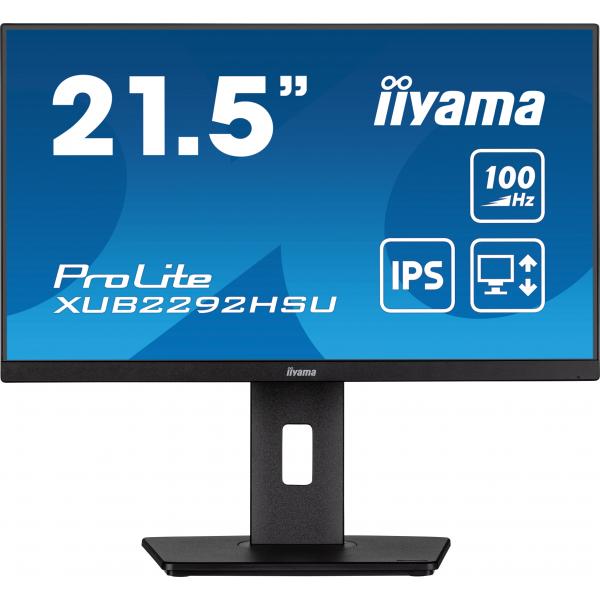 Iiyama ProLite XUB2292HSU-B6 Monitor PC 55,9 cm [22] 1920 x 1080 Pixel Full HD LED Nero (iiyama ProLite XUB2292HSU-B6 - Monitor a LED - 22 [21.5 visualizzabile] - 1920 x 1080 Full HD [1080p] @ 100 Hz - IPS - 250 cd/m? - 1000:1 - 0.4 ms - HDMI, Displa...