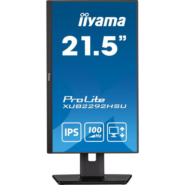Iiyama ProLite XUB2292HSU-B6 Monitor PC 54,6 cm [21.5] 1920 x 1080 Pixel Full HD LED Nero (215IN ULTRA MINCE 1920X1080 - 16:9 100HZ 04MS 1000:1 1XHDMI/1X)Iiyama4948570122554XUB2292HSU-B6
