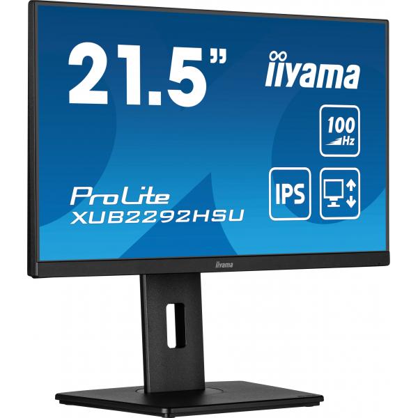 Iiyama ProLite XUB2292HSU-B6 Monitor PC 54,6 cm [21.5] 1920 x 1080 Pixel Full HD LED Nero (215IN ULTRA MINCE 1920X1080 - 16:9 100HZ 04MS 1000:1 1XHDMI/1X)Iiyama4948570122554XUB2292HSU-B6