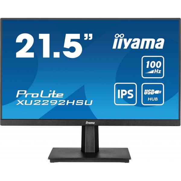 Iiyama ProLite XU2292HSU-B6 Monitor PC 54,6 cm [21.5] 1920 x 1080 Pixel Full HD LED Nero (iiyama ProLite XU2292HSU-B6 - Monitor a LED - 22 [21.5 visualizzabile] - 1920 x 1080 Full HD [1080p] @ 100 Hz - IPS - 250 cd/m? - 1000:1 - 0.4 ms - HDMI, Displa...