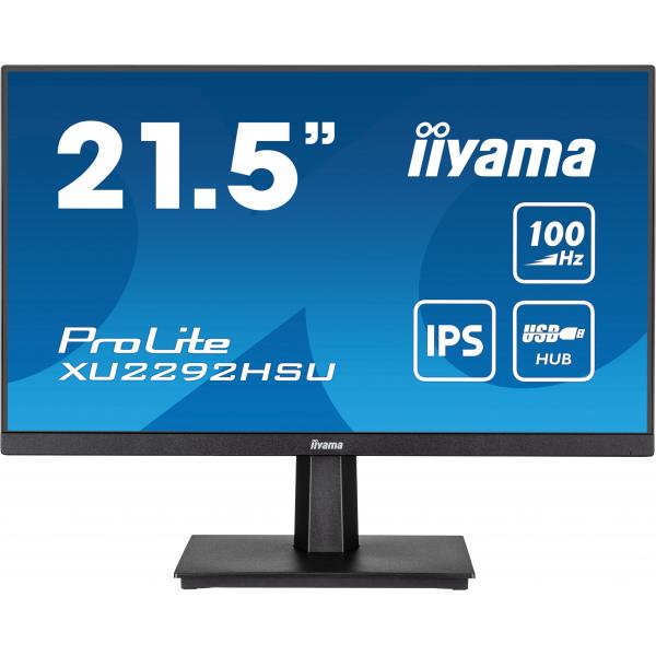Iiyama ProLite XU2292HSU-B6 Monitor PC 54,6 cm [21.5] 1920 x 1080 Pixel Full HD LED Nero (21IN ULTRA MINCE 1920X1080 16:9 - 100HZ 04MS 1000:1 1XHDMI/1XDISPL)Iiyama4948570122561XU2292HSU-B6
