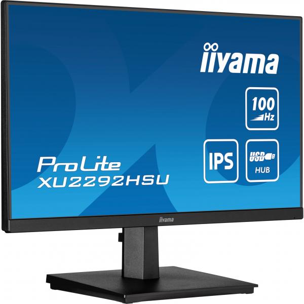 Iiyama ProLite XU2292HSU-B6 Monitor PC 54,6 cm [21.5] 1920 x 1080 Pixel Full HD LED Nero (21IN ULTRA MINCE 1920X1080 16:9 - 100HZ 04MS 1000:1 1XHDMI/1XDISPL)Iiyama4948570122561XU2292HSU-B6
