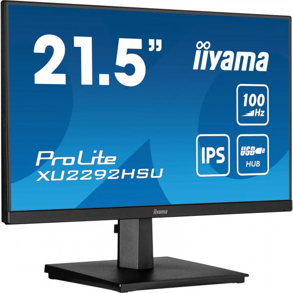 Iiyama ProLite XU2292HSU-B6 Monitor PC 54,6 cm [21.5] 1920 x 1080 Pixel Full HD LED Nero (21IN ULTRA MINCE 1920X1080 16:9 - 100HZ 04MS 1000:1 1XHDMI/1XDISPL)Iiyama4948570122561XU2292HSU-B6
