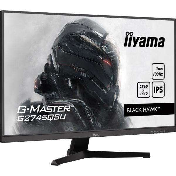 Iiyama G-MASTER G2745QSU-B1 Monitor PC 68,6 cm [27] 2560 x 1440 Pixel Dual WQHD LED Nero (27IN G-MASTER BLACK HAWK - 2560X1440 16:9 100HZ 1MS 1300:1)Iiyama4948570122776G2745QSU-B1