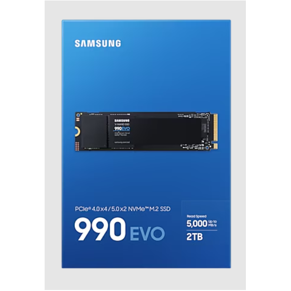 Samsung 990 EVO 2 TB M.2 PCI Express 4.0 NVMe V-NAND TLC (990 Evo M.2 2 Tb Pci Express - 4.0 V-Nand Tlc Nvme - Warranty: 12M)SamsungMZ-V9E2T0BW