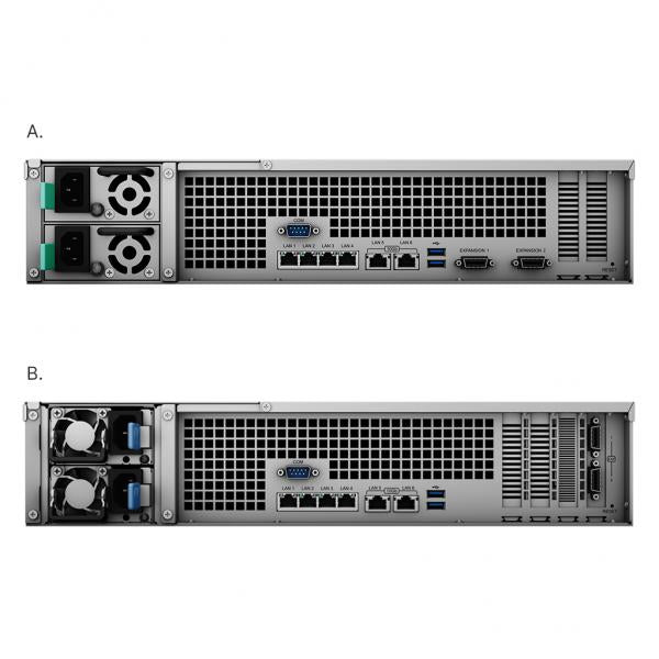 Synology RackStation RS3621xs+ NAS Armadio [2U] Intel Xeon D D-1541 8 GB DDR4 144 TB HDD DiskStation Manager Nero (Synology RS3621xs+/144TB HAT5300 12 Bay)Synology5051868177002RS3621XS+/144TB-HAT5300