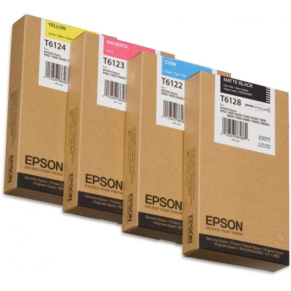 Epson C13T61280N cartuccia d'inchiostro 1 pz Originale Nero opaco (T6128 MATTE BLACK INK CART - 220ML)Epson8715946728247C13T61280N