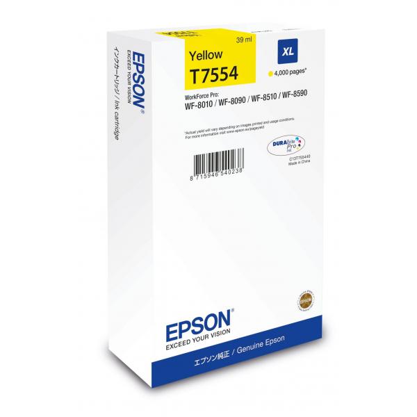 Epson C13T75544N cartuccia d'inchiostro 1 pz Originale Resa elevata [XL] Giallo (WF-8XXX SERIES INK XL YELLOW)EpsonC13T75544N
