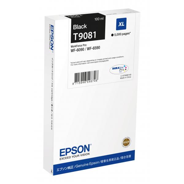 Epson C13T90814N cartuccia d'inchiostro 1 pz Originale Resa elevata [XL] Nero (Epson T9081 - XL - sort - original - b)Epson8715946726991C13T90814N
