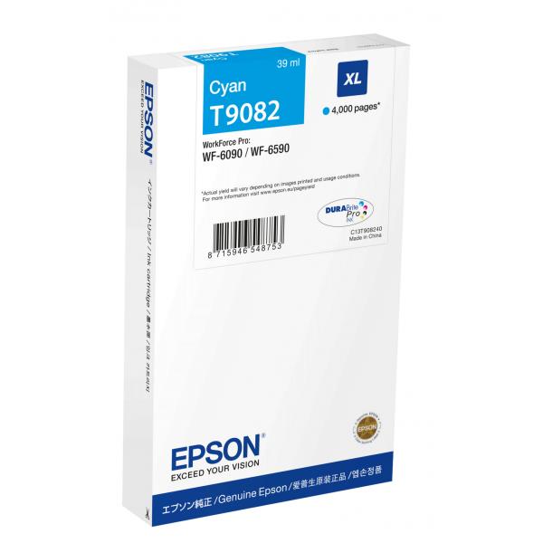 Epson C13T90824N cartuccia d'inchiostro 1 pz Originale Ciano (Epson T9082 - St?rrelse XL - cyan - or)Epson8715946727004C13T90824N