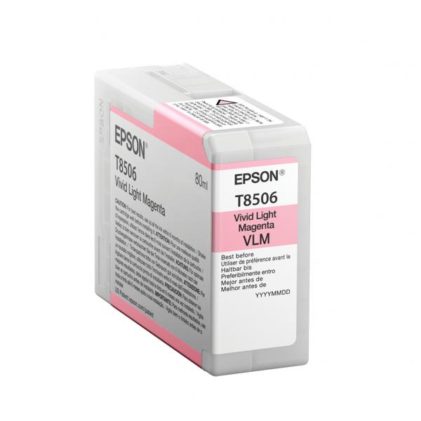 Epson C13T85060N cartuccia d'inchiostro 1 pz Originale Magenta chiaro vivido (EPSON Tinte light mag. vivid 80.0ml S)EpsonC13T85060N