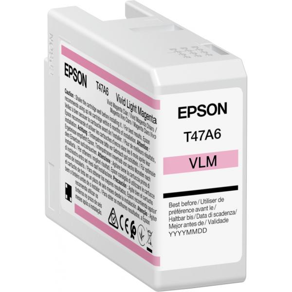 Epson UltraChrome Pro10 cartuccia d'inchiostro 1 pz Originale Magenta chiaro (EPSON T47A6 ULTRACHROME INK LIGHT MAGENTA PRO 10 50ML)Epson8715946730042C13T47A60N