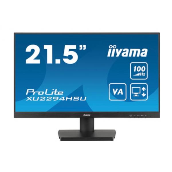 Iiyama ProLite XU2294HSU-B6 Monitor PC 54,6 cm [21.5] 1920 x 1080 Pixel Full HD LCD Nero (iiyama ProLite XU2294HSU-B6 - Monitor a LED - 22 [21.5 visualizzabile] - 1920 x 1080 Full HD [1080p] @ 100 Hz - VA - 250 cd/m? - 3000:1 - 1 ms - HDMI, DisplayPo...