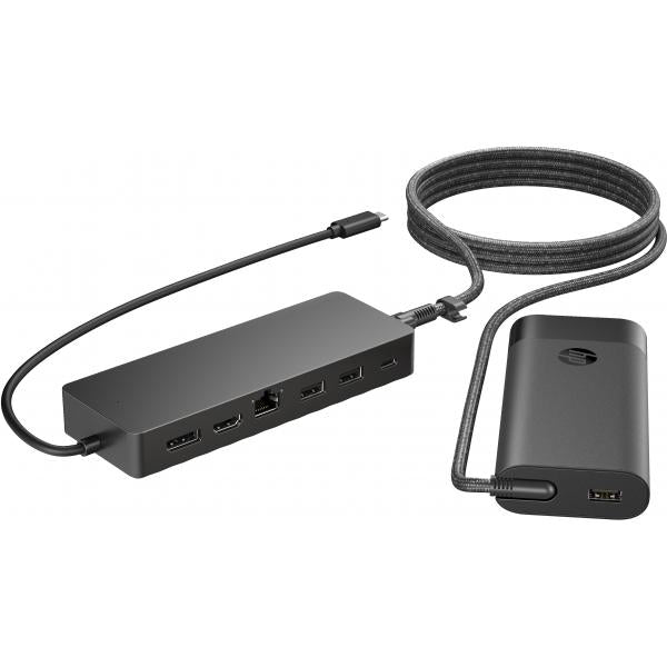 HP Universal USB-C Hub and Laptop Charger Combo (HP Universal - Docking station - USB-C - HDMI, DP - 10Mb LAN - with Laptop Charger)Hp9H0H9AA