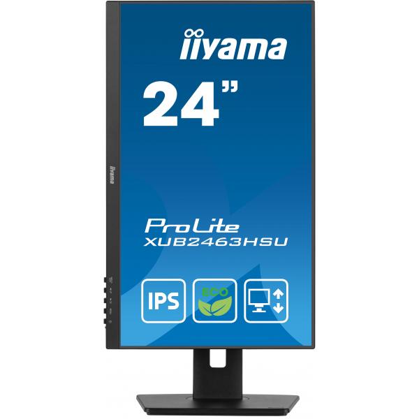 Iiyama ProLite XUB2463HSU-B1 Monitor PC 61 cm [24] 1920 x 1080 Pixel Full HD LED Nero (iiyama ProLite XUB2463HSU-B1 - Monitor a LED - 24 [23.8 visualizzabile] - 1920 x 1080 Full HD [1080p] @ 100 Hz - IPS - 250 cd/m? - 1300:1 - 3 ms - HDMI, DisplayPor...