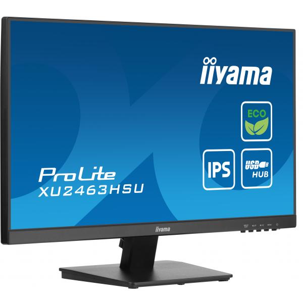 Iiyama ProLite XU2463HSU-B1 Monitor PC 60,5 cm [23.8] 1920 x 1080 Pixel Full HD LED Nero (iiyama ProLite XU2463HSU-B1 - Monitor a LED - 24 [23.8 visualizzabile] - 1920 x 1080 Full HD [1080p] @ 100 Hz - IPS - 250 cd/m? - 1300:1 - 3 ms - HDMI, DisplayP...