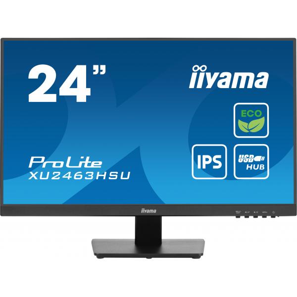 Iiyama ProLite XU2463HSU-B1 Monitor PC 60,5 cm [23.8] 1920 x 1080 Pixel Full HD LED Nero (iiyama ProLite XU2463HSU-B1 - Monitor a LED - 24 [23.8 visualizzabile] - 1920 x 1080 Full HD [1080p] @ 100 Hz - IPS - 250 cd/m? - 1300:1 - 3 ms - HDMI, DisplayP...