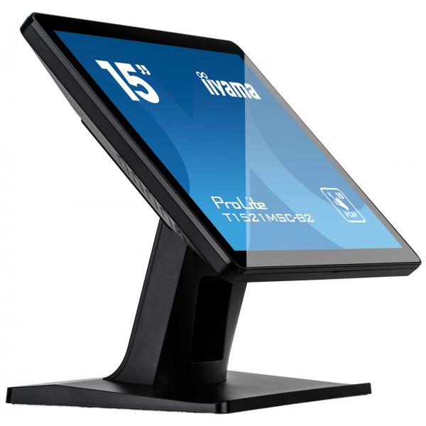 Iiyama ProLite T1521MSC-B2 Monitor PC 38,1 cm [15] 1024 x 768 Pixel XGA LED Touch screen Da tavolo Nero (iiyama ProLite T1521MSC-B2 - Monitor a LED - 15 - touchscreen - 1024 x 768 - TN - 370 cd/m? - 800:1 - 8 ms - HDMI, VGA - altoparlanti - nero opac...
