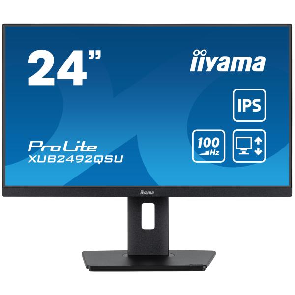 Iiyama ProLite XUB2492QSU-B1 Monitor PC 60,5 cm [23.8] 2560 x 1440 Pixel Quad HD LED Nero (iiyama ProLite XUB2492QSU-B1 skrm - L)Iiyama4948570123179XUB2492QSU-B1
