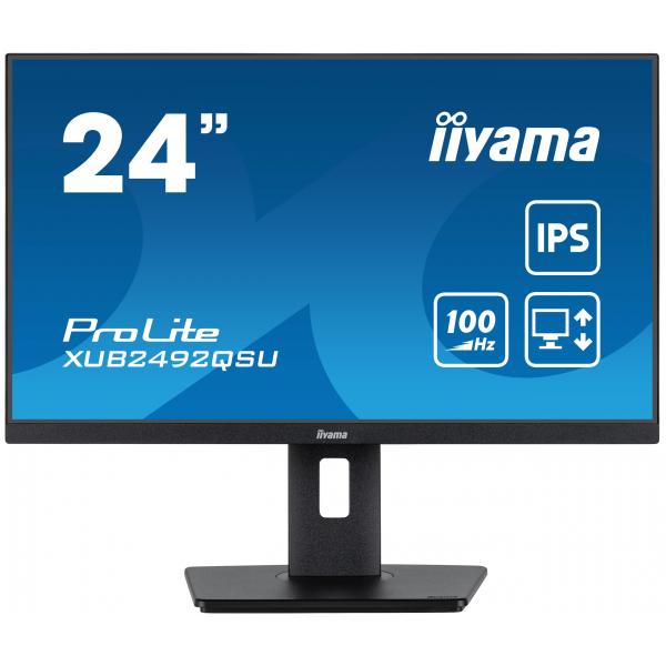 Iiyama ProLite XUB2492QSU-B1 Monitor PC 60,5 cm [23.8] 2560 x 1440 Pixel Wide Quad HD LED Nero (24 PROLITE XUB2492QSU-B1 24 WQHD IPS - 24 Black LED Monitor Full HD Height Adjustable DisplayPort USB and HDMI)Iiyama4948570123179XUB2492QSU-B1